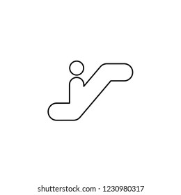 An Illustrated Icon Isolated on a Background - Escalator