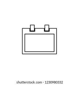 An Illustrated Icon Isolated on a Background - Empty Square Calendar