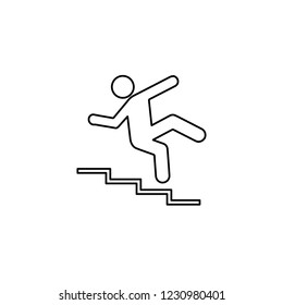 An Illustrated Icon Isolated on a Background - Danger Stairs