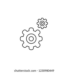 An Illustrated Icon Isolated on a Background - Cogs