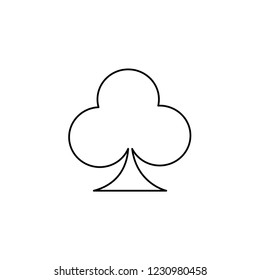 An Illustrated Icon Isolated on a Background - Clubs Card Suit
