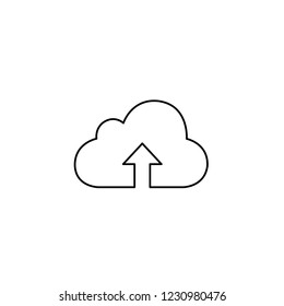 An Illustrated Icon Isolated on a Background - Cloud Upload