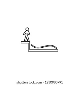 An Illustrated Icon Isolated on a Background - Beware of Shallow Water