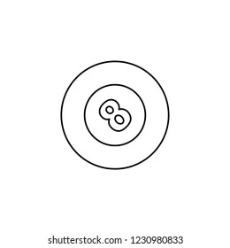 An Illustrated Icon Isolated on a Background - Billiard Ball