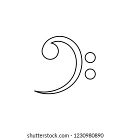An Illustrated Icon Isolated on a Background - Bass Clef