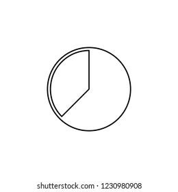 An Illustrated Icon Isolated on a Background - 62 Percent Pie Chart