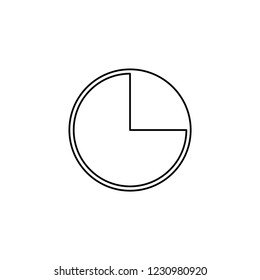 An Illustrated Icon Isolated on a Background - 25 Percent Pie Chart