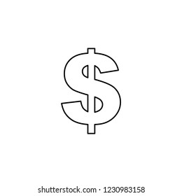 An Illustrated Icon Isolated on a Background - Dollar