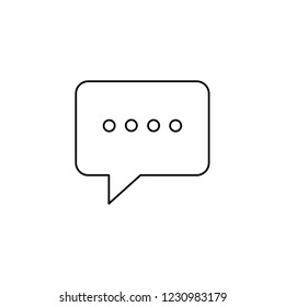 An Illustrated Icon Isolated on a Background - Square Message Bubble