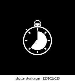 An Illustrated Icon Isolated on a Background - Stopwatch 5 Eighths Complete