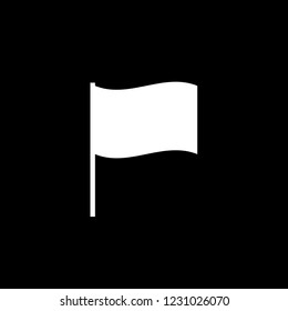 An Illustrated Icon Isolated on a Background - Waving Flag