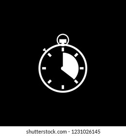 An Illustrated Icon Isolated on a Background - Stopwatch 3 Eighths Complete