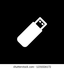 An Illustrated Icon Isolated on a Background - USB Stick