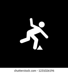 An Illustrated Icon Isolated on a Background - Trip Hazard