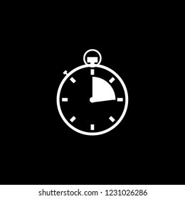 An Illustrated Icon Isolated on a Background - Stopwatch Quarter Complete
