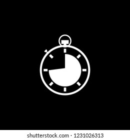 An Illustrated Icon Isolated on a Background - Stopwatch 3 Quarters Complete