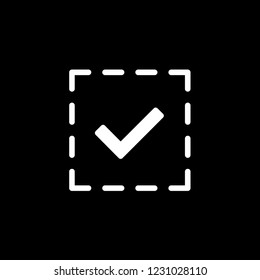 An Illustrated Icon Isolated on a Background - Squared Tick