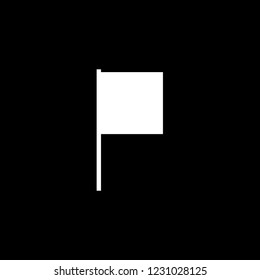 An Illustrated Icon Isolated on a Background - Square Flag