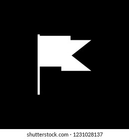 An Illustrated Icon Isolated on a Background - Square Cut Out Flag Waving