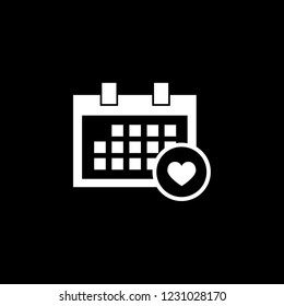 An Illustrated Icon Isolated on a Background - Square Calendar Favourite
