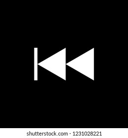 An Illustrated Icon Isolated on a Background - Skip Back Fast