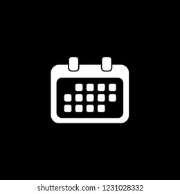 An Illustrated Icon Isolated on a Background - Rounded Calendar