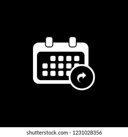 An Illustrated Icon Isolated on a Background - Rounded Calendar Share