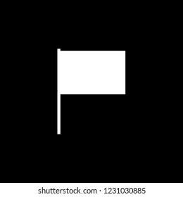 An Illustrated Icon Isolated on a Background - Rectangular Flag