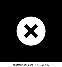 An Illustrated Icon Isolated on a Background - Round Cross Selected