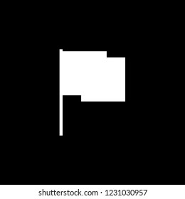 An Illustrated Icon Isolated on a Background - Rectangular Flag Waving