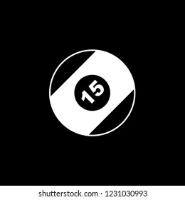 An Illustrated Icon Isolated on a Background - Pool Ball