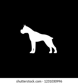An Illustrated Icon Isolated on a Background - Pitbull Guard Dog