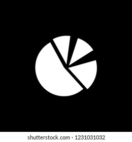 An Illustrated Icon Isolated on a Background - Pie Chart