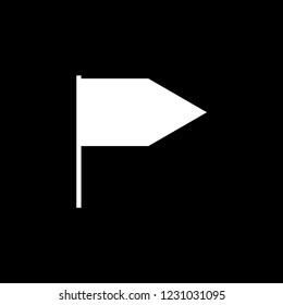 An Illustrated Icon Isolated on a Background - Rectangular Triangle Flag