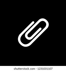 An Illustrated Icon Isolated on a Background - Paperclip