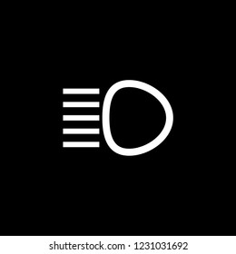 An Illustrated Icon Isolated on a Background - Main Headlights Light