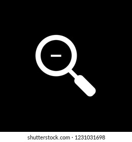 An Illustrated Icon Isolated on a Background - Magnifying Glass Zoom Out