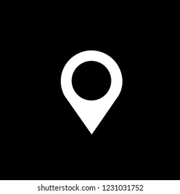 An Illustrated Icon Isolated on a Background - Long Map Pointer Open