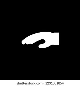 An Illustrated Icon Isolated on a Background - Hand Palm Down