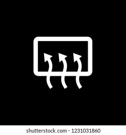 ein illustriertes Symbol einzeln auf einem Hintergrund - beheizter Heckenfrost