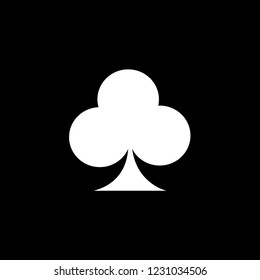 An Illustrated Icon Isolated on a Background - Clubs Card Suit