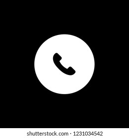 An Illustrated Icon Isolated on a Background - Circle Phone Filled