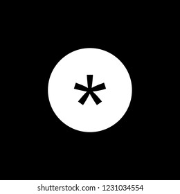 An Illustrated Icon Isolated on a Background - Circle Asterisk Filled