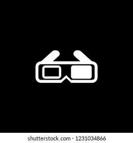 An Illustrated Icon Isolated on a Background - 3D Glasses