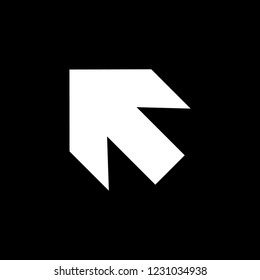 An Illustrated Icon Isolated on a Background - Arrow Up Left