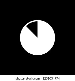 An Illustrated Icon Isolated on a Background - 87 Percent Pie Chart