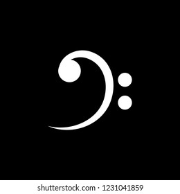 An Illustrated Icon Isolated on a Background - Bass Clef