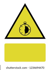 An Illustrated Icon Isolated on a Background - Stopwatch Half Complete