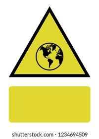 An Illustrated Icon Isolated on a Background - World North America  South America