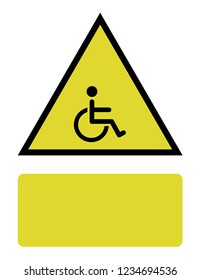 An Illustrated Icon Isolated on a Background - Wheelchair